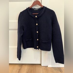 Elegant Navy Blazer with Gold Buttons